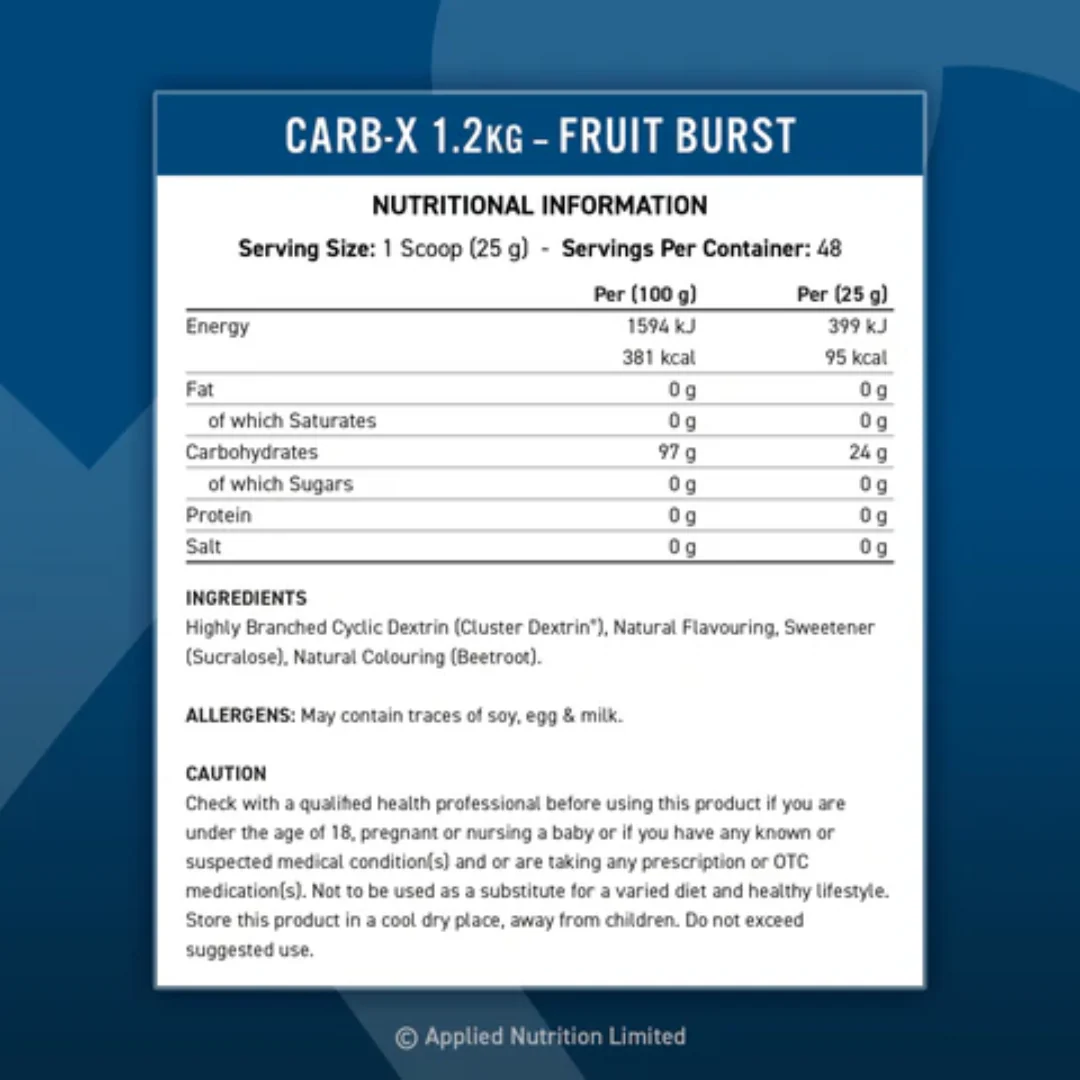 Applied Nutrition Carb X 1.2kg - Image 3