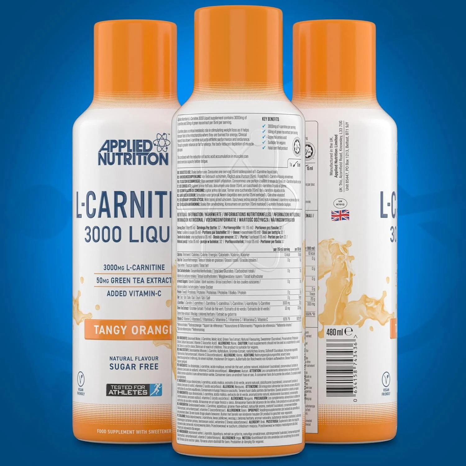 Applied Nutrition L-Carnitine 3000 480ml - Image 5