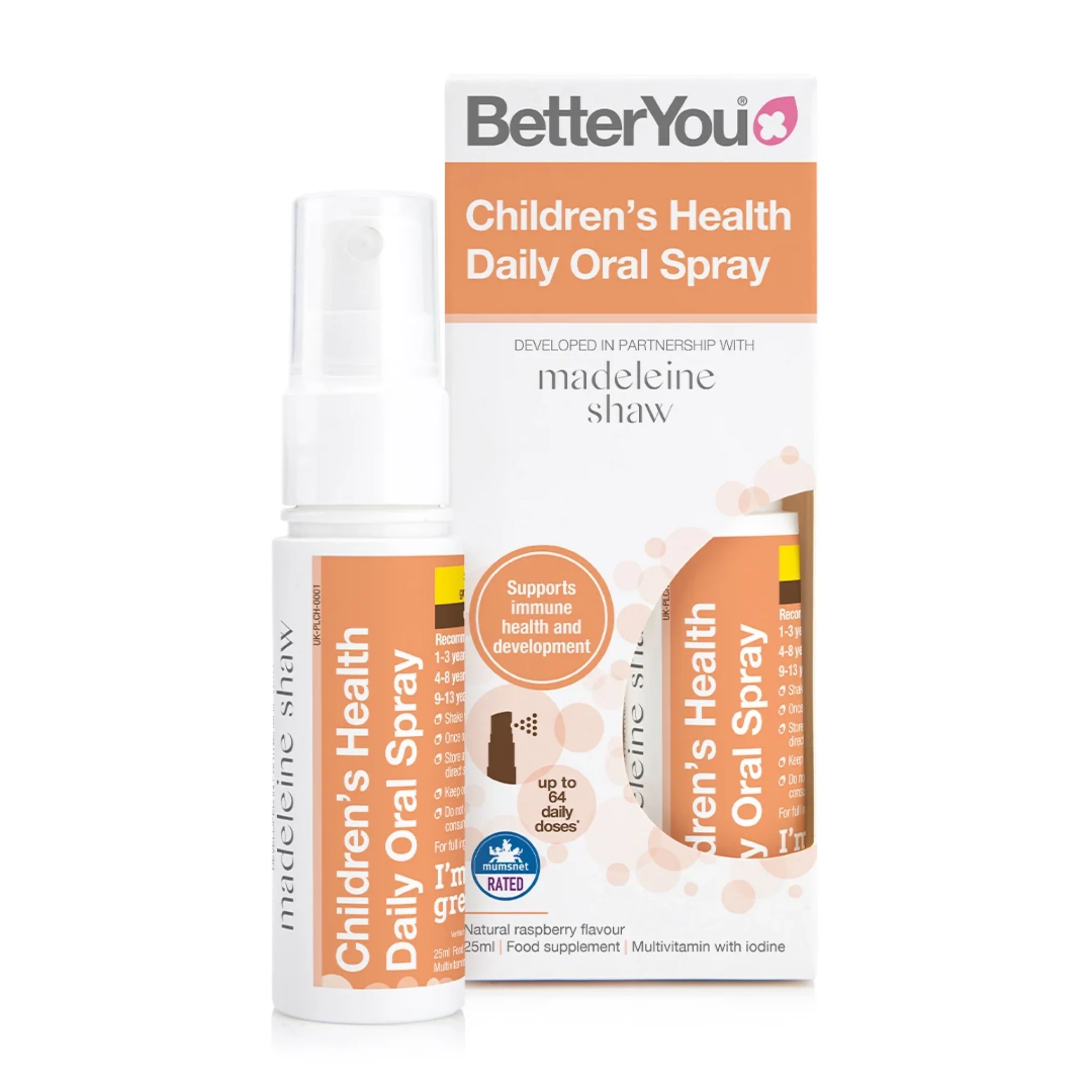 BetterYou Children's Health Daily Oral Spray, Natural Raspberry - 25 ml