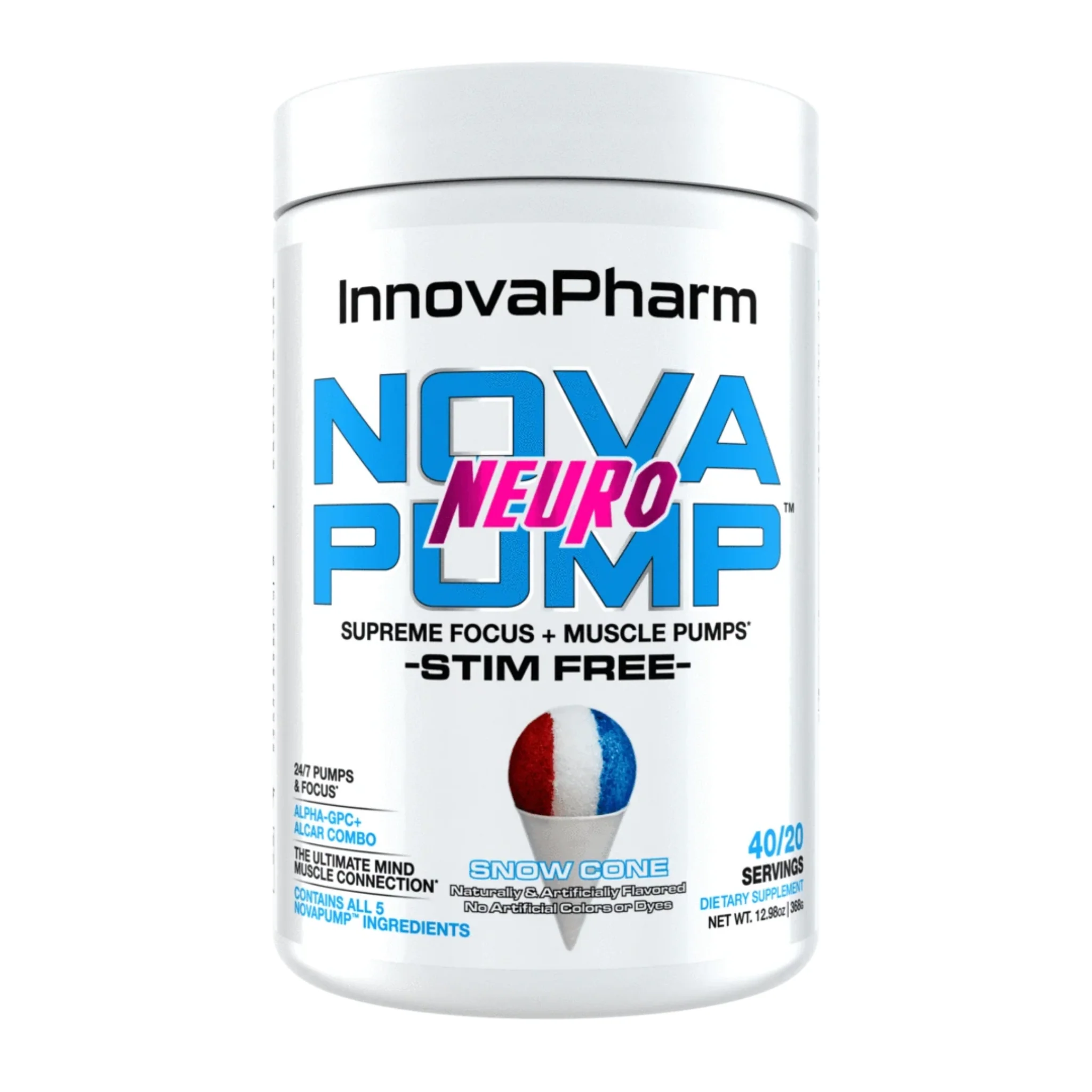 InnovaPharm NovaPump Neuro Snow Cone Flavour 368g