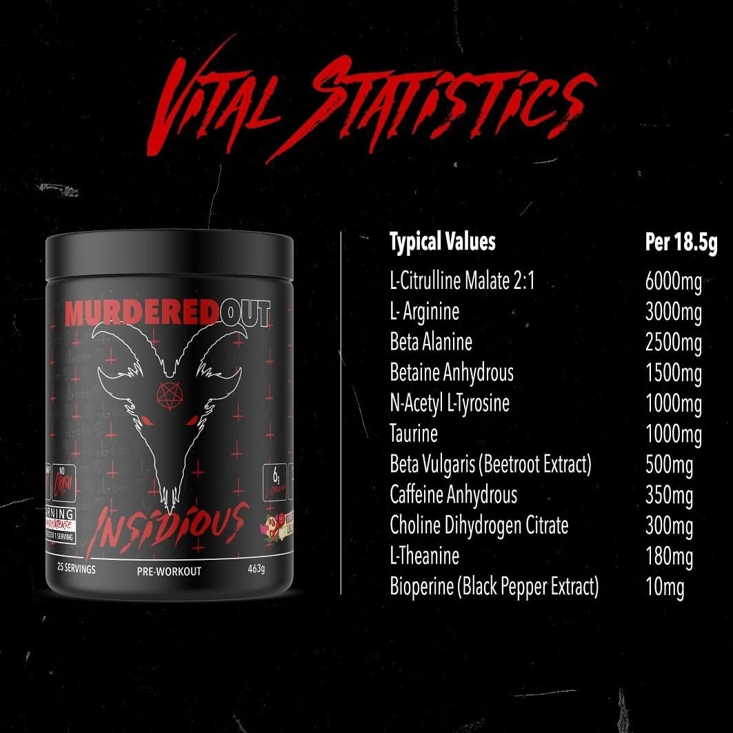 Murdered Out Insidious Pre Workout 463g - Image 2