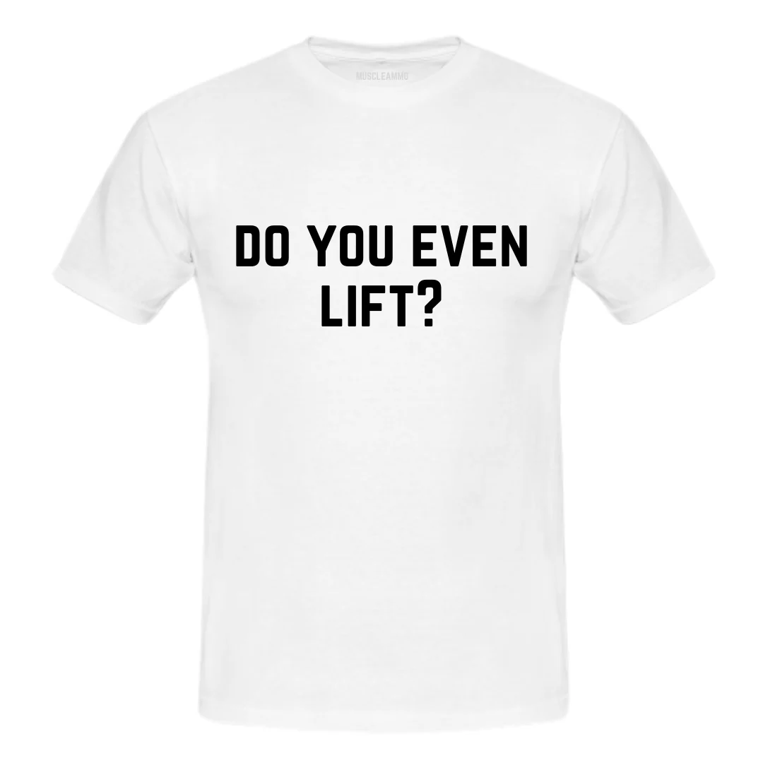 MuscleAmmo 'DYEL' Print Muscle Fit T-Shirt - White