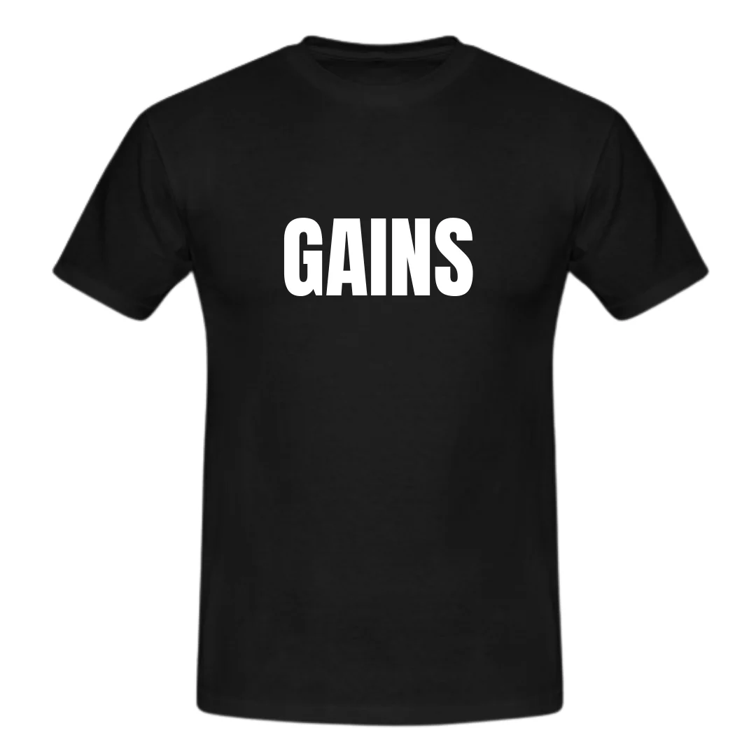 MuscleAmmo GAINS Print Muscle Fit T-Shirt - Black