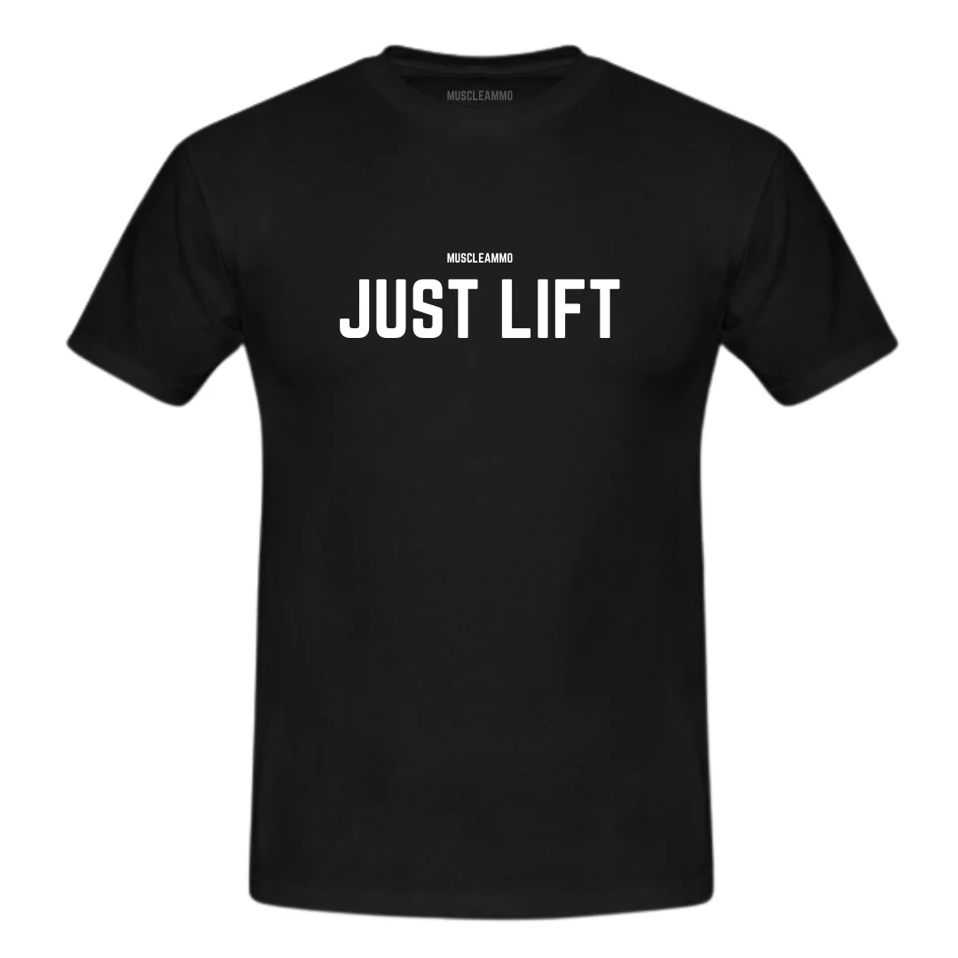 MuscleAmmo 'Just Lift' Print Muscle Fit T-Shirt - Black