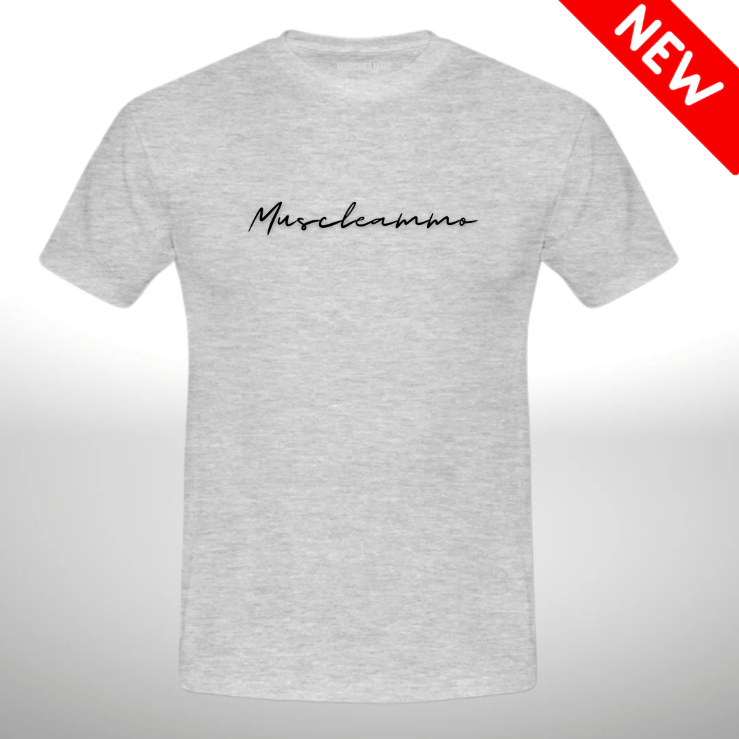 MuscleAmmo Print Muscle Fit T-Shirt - Grey