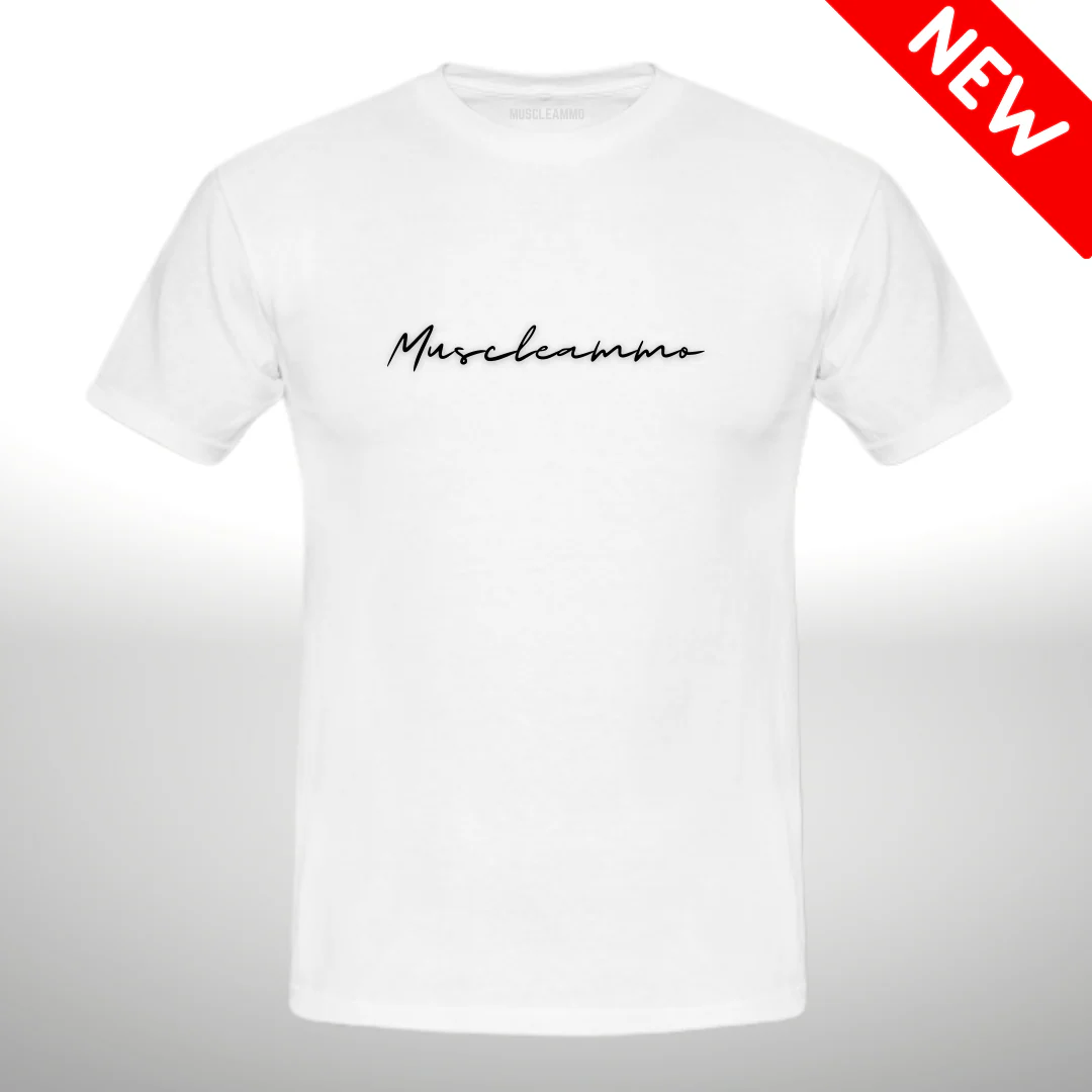 MuscleAmmo Print Muscle Fit T-Shirt - White