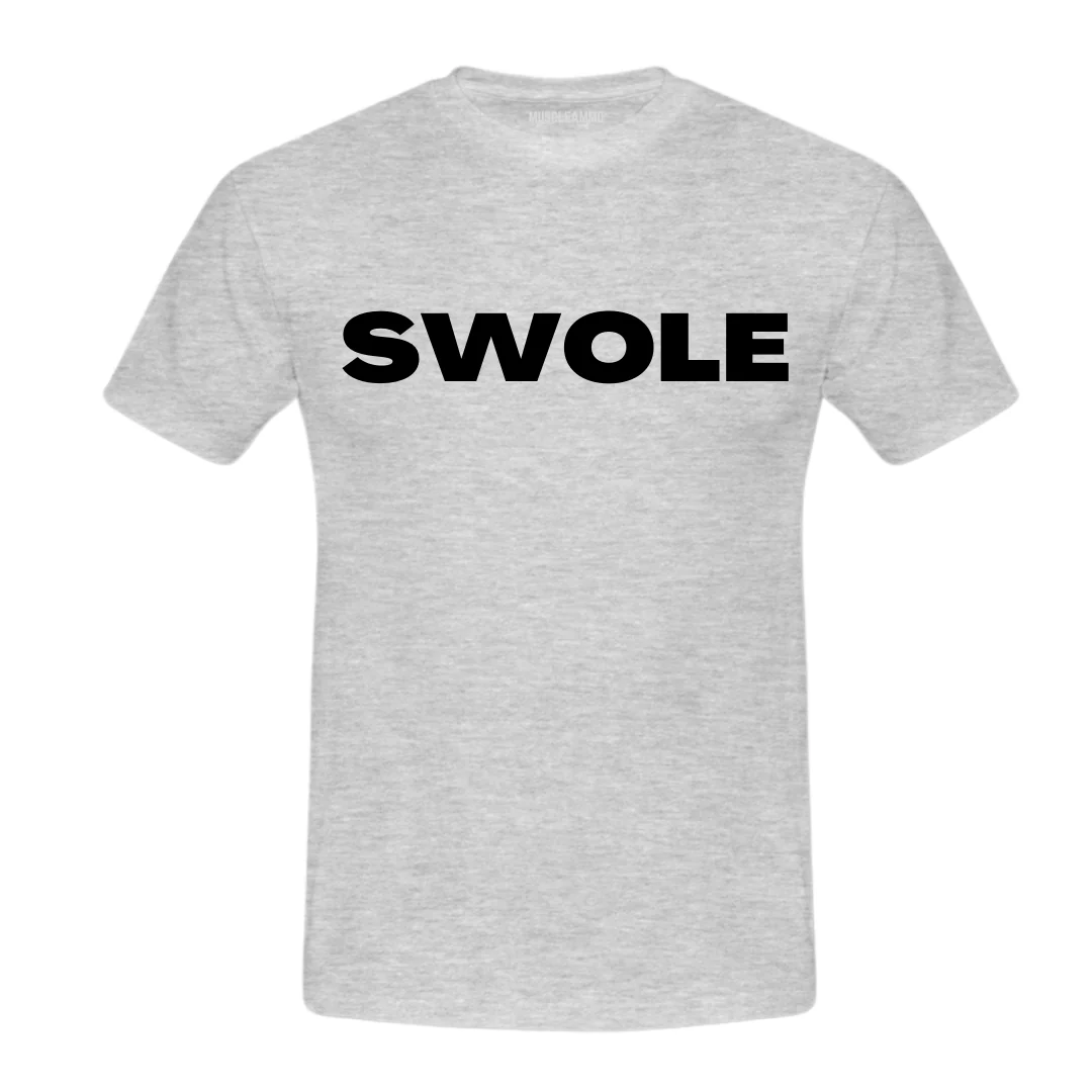 MuscleAmmo 'SWOLE' Print Muscle Fit T-Shirt - Grey