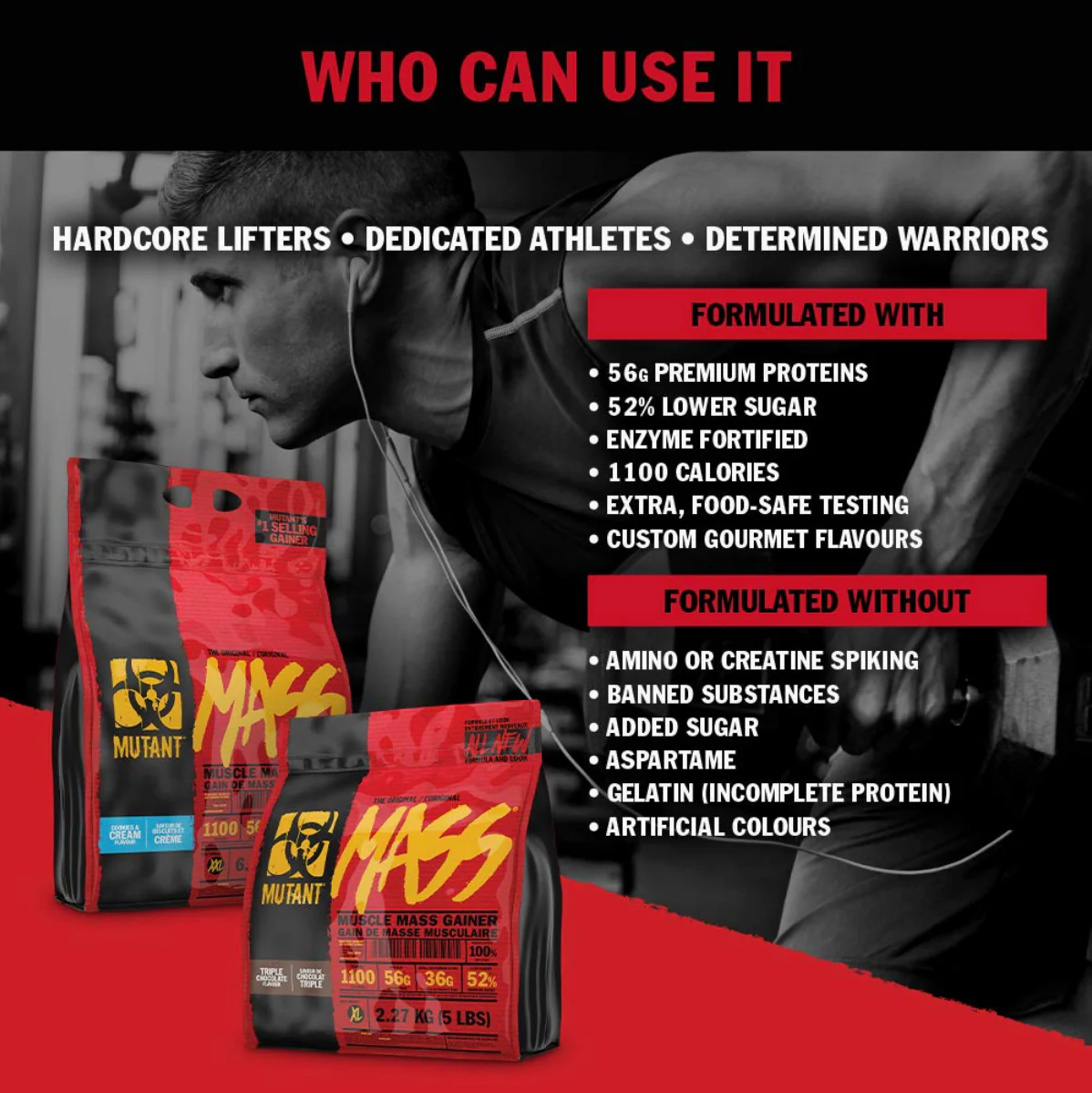Mutant Mass Muscle Mass Gainer- 6.8kg - Image 4