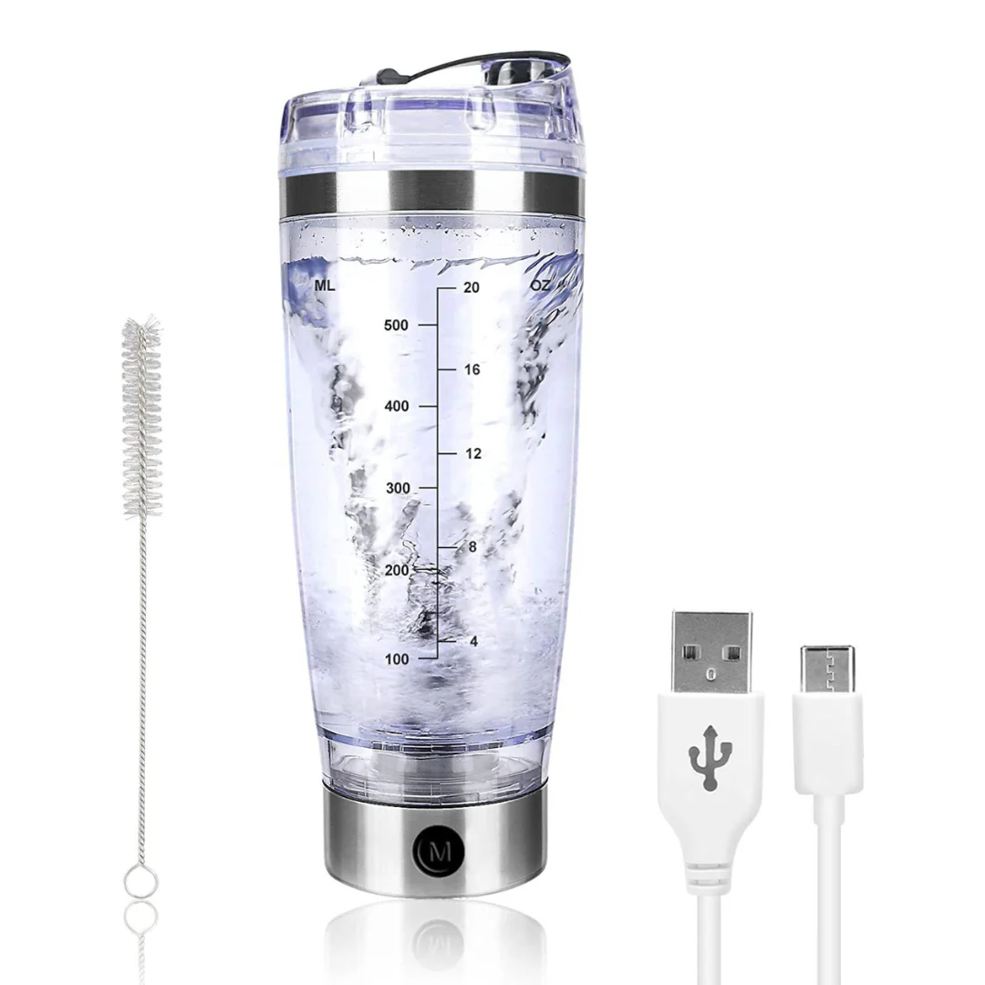 SABTEC USB Charge Electric Protein Shaker Bottle Vortex Mixer Cup Portable Blender Drink 400ml - Image 2