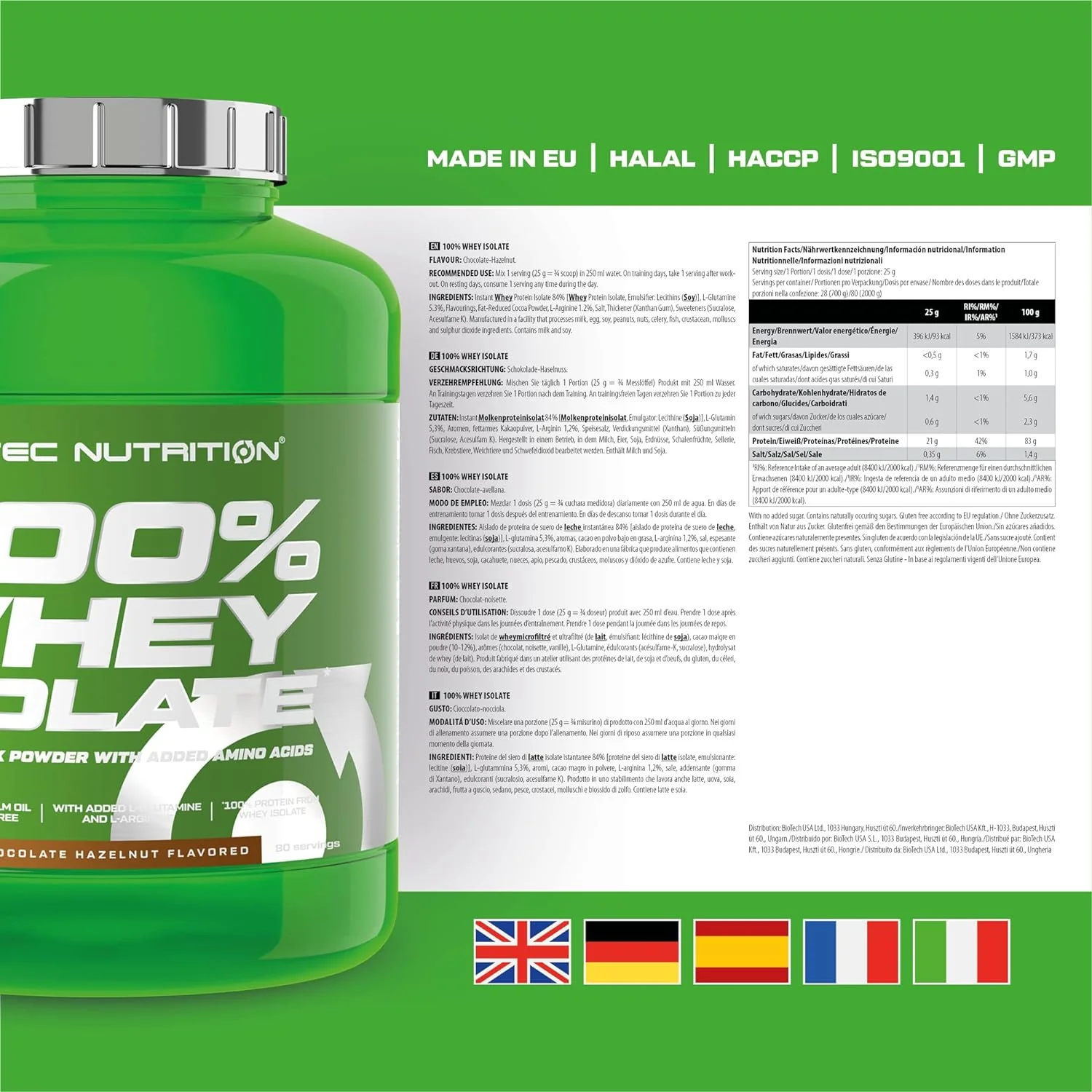 Scitec Nutrition 100% Whey Isolate 2000g - Image 3