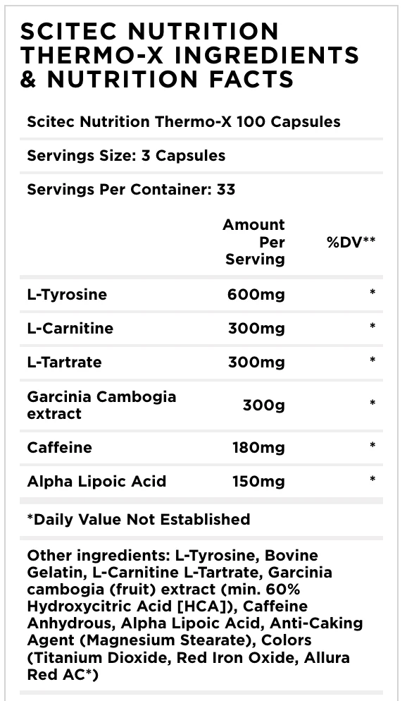 Scitec Nutrition Thermo-X (100 Caps) - Image 2