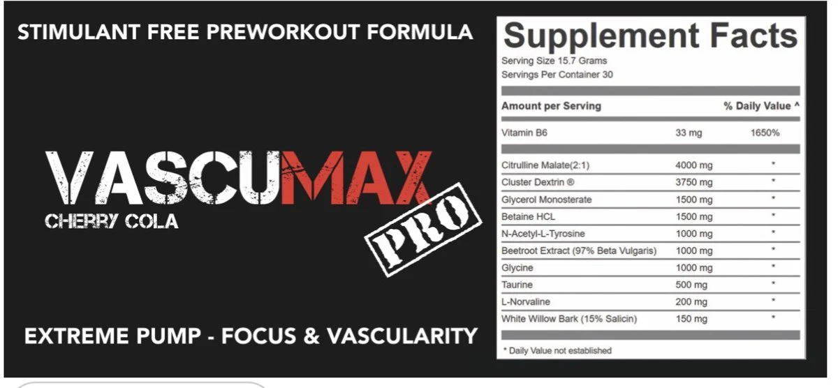 Strom Sports Nutrition VascuMax Pro 471g - Unicorn Piss - Image 2
