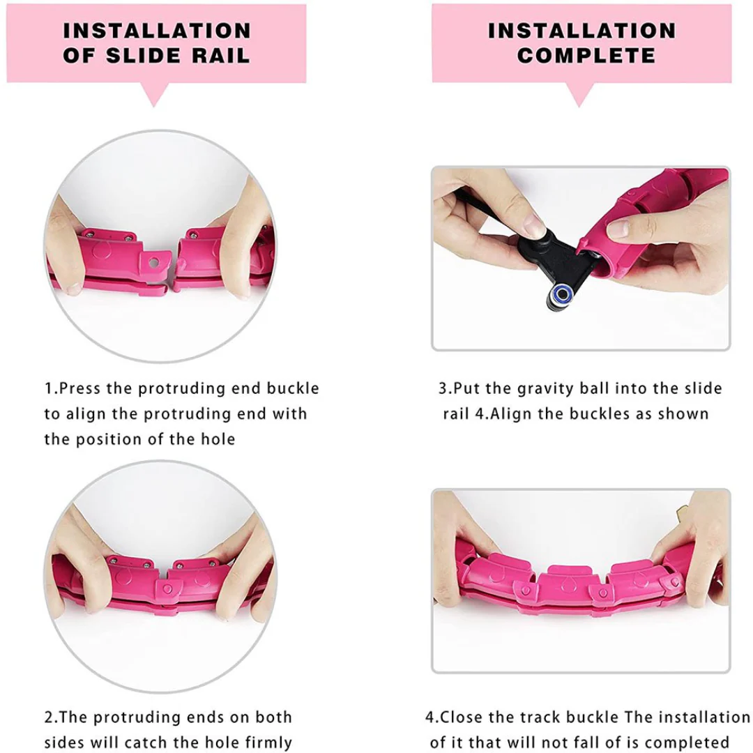 Weighted Hula Hoop - 24 Knots Detachable Knots & Size Adjustable - Image 3